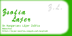 zsofia lajer business card