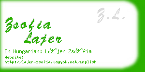 zsofia lajer business card